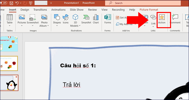 cách thiết kế trò chơi trên powerpoint hộp quà